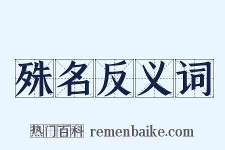 殊名反义词是什么意思的图片